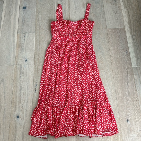 MUUN - Barbara Dress in Red Bouquet - Picture 4 of 6
